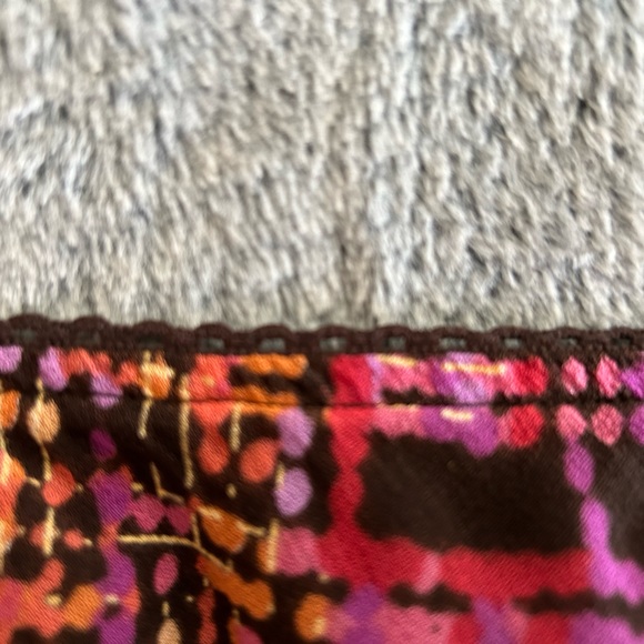 Colorful Boho lined skirt brown, pink, red, orange size 10P - Picture 6 of 7